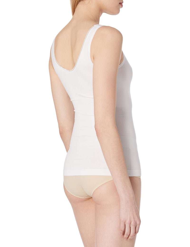 Yummie womens Seamless Reversible Tank Shapewear Top, White, 2X-3X US - Image 2